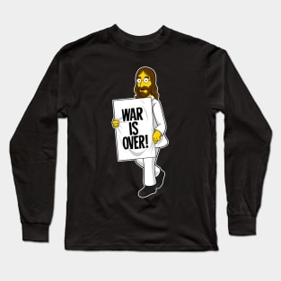 Yellow John Lennon Illustration Long Sleeve T-Shirt